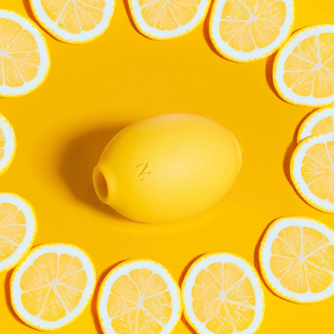 Nancy Lem clitoral massager in yellow, matte medical-grade silicone