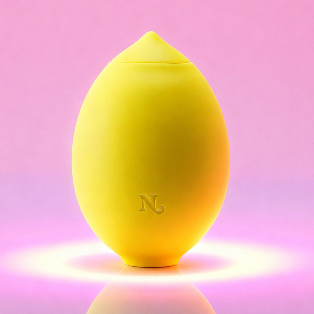 Nancy Lem clitoral massager — lemon-shaped air-pulse device